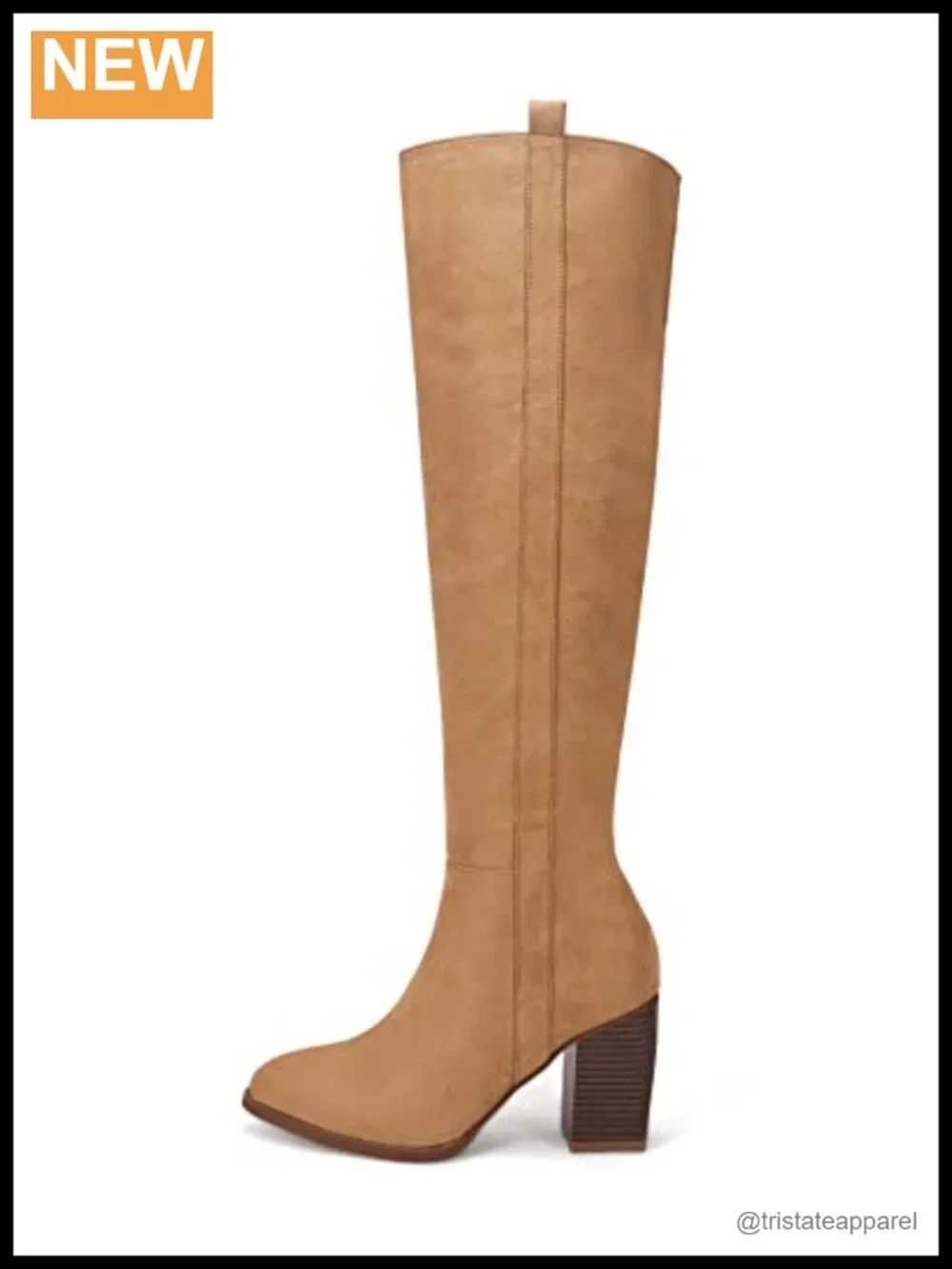 Women's Over Knee Stretch Faux Suede Boots Chunky Heel Pointed Toe Side Zip